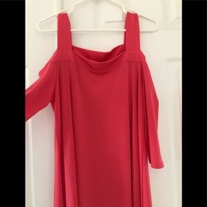 Coral cold shoulder top